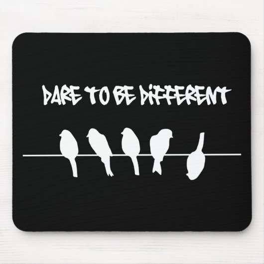 Vögel auf einem Draht - trauen Sie sich, Mousepad (Vorne)