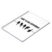 Vögel auf einem Draht - trauen Sie sich, Notizblock (Linke Seite)