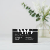 Vögel auf einem Draht - trauen Sie sich, Visitenkarte (Stehend Vorderseite)