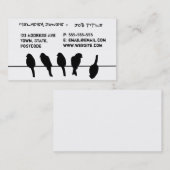 Vögel auf einem Draht - trauen Sie sich, Visitenkarte (Vorne/Hinten)