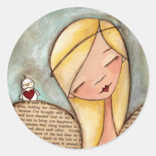 Vogel auf einem Flügel - Angel Stickers