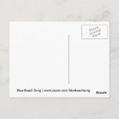 Vogel auf einem halb gegessen Apfel Postkarte (Rückseite)