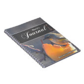 Vogel auf einem halb gegessen Apple Journal Notizblock (Rechte Seite)