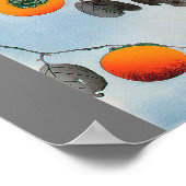 Vogel auf einem Persimmonbaum, Watanabe Seitei Poster (Ecke)