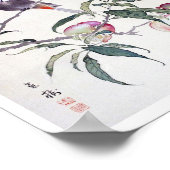 Vogel auf einem Pfirsichbaum, Imao Keinen Poster (Ecke)