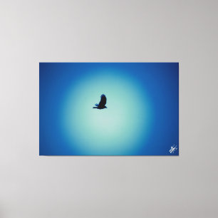 Vogel auf einem Pfosten Serie #8 Leinwanddruck
