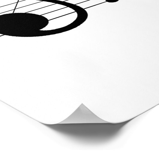 Vögel auf einem Punkteposter Poster (Ecke)