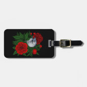 Vogel auf einem roten Tornadenstaub Gepäckanhänger (Vorderseite horizontal)