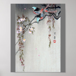 Vogel auf einem Wendekreislauf, Watanabe Seitei Poster