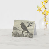 Vogel auf einem Windrad "Danke!" Grußkarte Karte (Gelbe Blume)