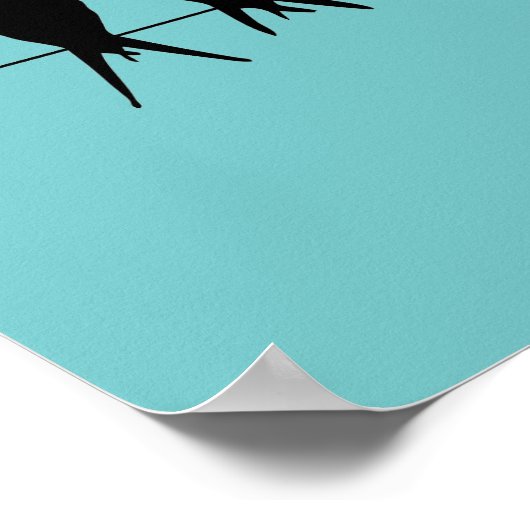 Vögel auf einem Wirbel Poster (Ecke)