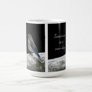 Vogel auf einem Zaun Becher Kaffeetasse