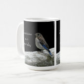 Vogel auf einem Zaun Becher Kaffeetasse (Vorderseite Links)