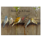Vögel auf einem Zaun Schneidebrett (Vorderseite)