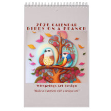 Vögel auf einem Zweigstellkalender