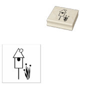 Vogel auf einer Birdhouse-Briefmarke Gummistempel (Stempel)