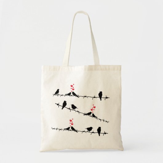 Vögel auf einer Draht-Einkaufstasche Tragetasche (Vorne)