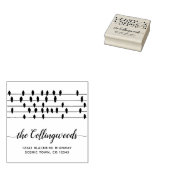 Vögel auf einer drahtgebundenen Rücksendeadresse Gummistempel (Stempel)