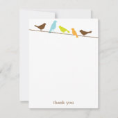 Vögel auf einer Drahtlatte Vielen Dank, dass Sie K Einladung (Vorderseite)