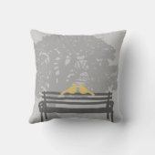 Vögel auf einer Hochzeit in der Parkbank Kissen (Rückseite)