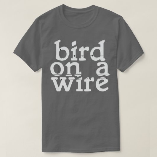 Vogel auf einer Leitung T-Shirt (Design vorne)