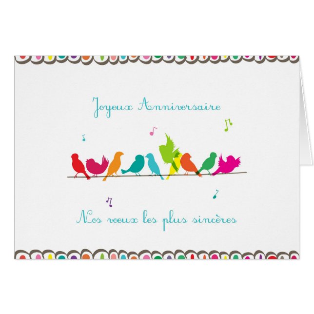 Vögel auf einer Linie (Vorderseite (Horizontal))