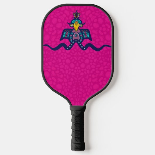 Vogel auf einer Linie Pickleball Schläger (Vorderseite)