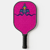 Vogel auf einer Linie Pickleball Schläger (Rückseite)