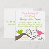 Vögel auf einer Niederlassung in Limonem u. in Einladung (Vorne/Hinten)