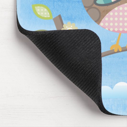 Vogel auf einer Niederlassung Mousepad (Ecke)
