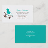 Vogel auf einer Niederlassungs-Telefonkarte Telefonnummerkarte (Vorne/Hinten)