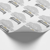 Vögel auf einer Parkbench-Hochzeit Geschenkpapier (Ecke)
