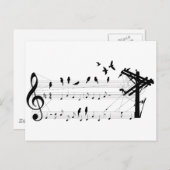 Vögel auf einer Punktepostkarte Postkarte (Vorne/Hinten)