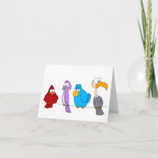 Vögel auf einer Schnur Karte (Vorderseite)