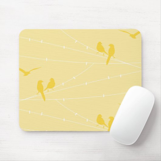 Vögel auf einer Schnur Mousepad (Mit Mouse)