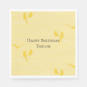 Vögel auf einer Schnur Serviette (Vorderseite)