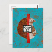 Vogel auf einer Wanderpostkarte Postkarte (Vorne/Hinten)