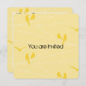 Vögel auf einer Wire Baby Dusche Einladung (Vorne/Hinten)