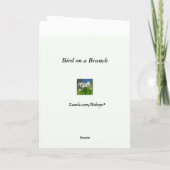 Vögel auf einer Zweigstelle Geburtstag Karte (Rückseite)