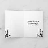 Vögel auf einer Zweigstelle Geburtstag Karte (Innenseite)