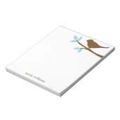 Vogel auf einer Zweigstelle Personalisierte Notepa Notizblock (Rotiert)