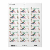 Vogel auf Frühjahrszweigen glückliche Ostermarken Adressaufkleber (Vorne)