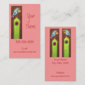 Vögel auf Haus-Visitenkarten Visitenkarte (Vorne/Hinten)