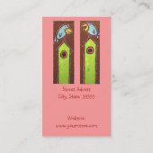 Vögel auf Haus-Visitenkarten Visitenkarte (Rückseite)