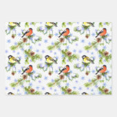 Vögel auf Kiefernwald, natürliche Umgebung 3 Koord Geschenkpapier Set (Vorderseite 3)