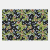 Vögel auf Kiefernwald, natürliche Umgebung 3 Koord Geschenkpapier Set (Vorderseite 2)