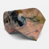 Vogel auf Kirschblüte-Baum Krawatte (Gerollt)