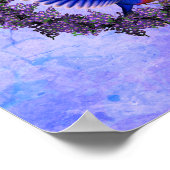 Vögel auf Lila Blume Personalisiert Poster (Ecke)