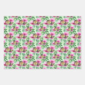 Vogel auf rosa Blume Blätter Zweige (Vorderseite 2)