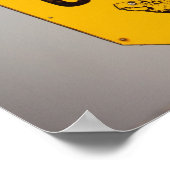 Vogel auf Schildkrötenkreuz Poster (Ecke)